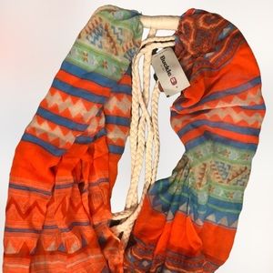 NWT Buckle- Aztec Print Eternity.  One Size. Bright coral, blues & greens Scarf
